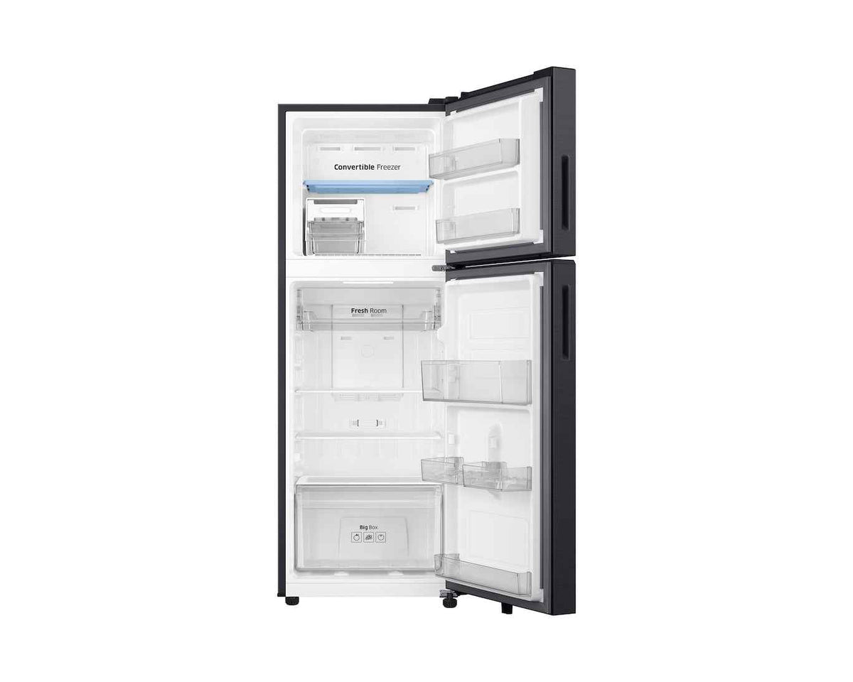 Samsung 236 L Frost Free Double Door Top Mount 2 Star Refrigerator (Black Caviar Matte, RT80H28U2FHL)