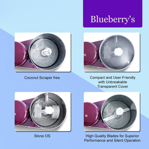 Blueberry's Ultra Premium 2 Liter Table Top Wet Grinder 150 Watts Heavy Duty motor with Coconut Scraper & Atta Kneader, Cherry Red