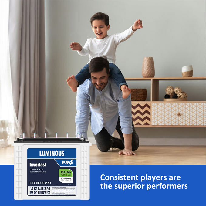 Luminous ILTT18060 Pro 150Ah Tubular Inverter Battery - Oxygen The Digital Expert