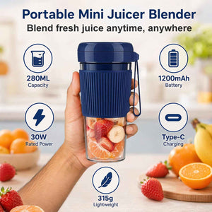 Mr. Light Rechargeable Personal Juicer | 280ML | 30W | Multicolour | MR 5005