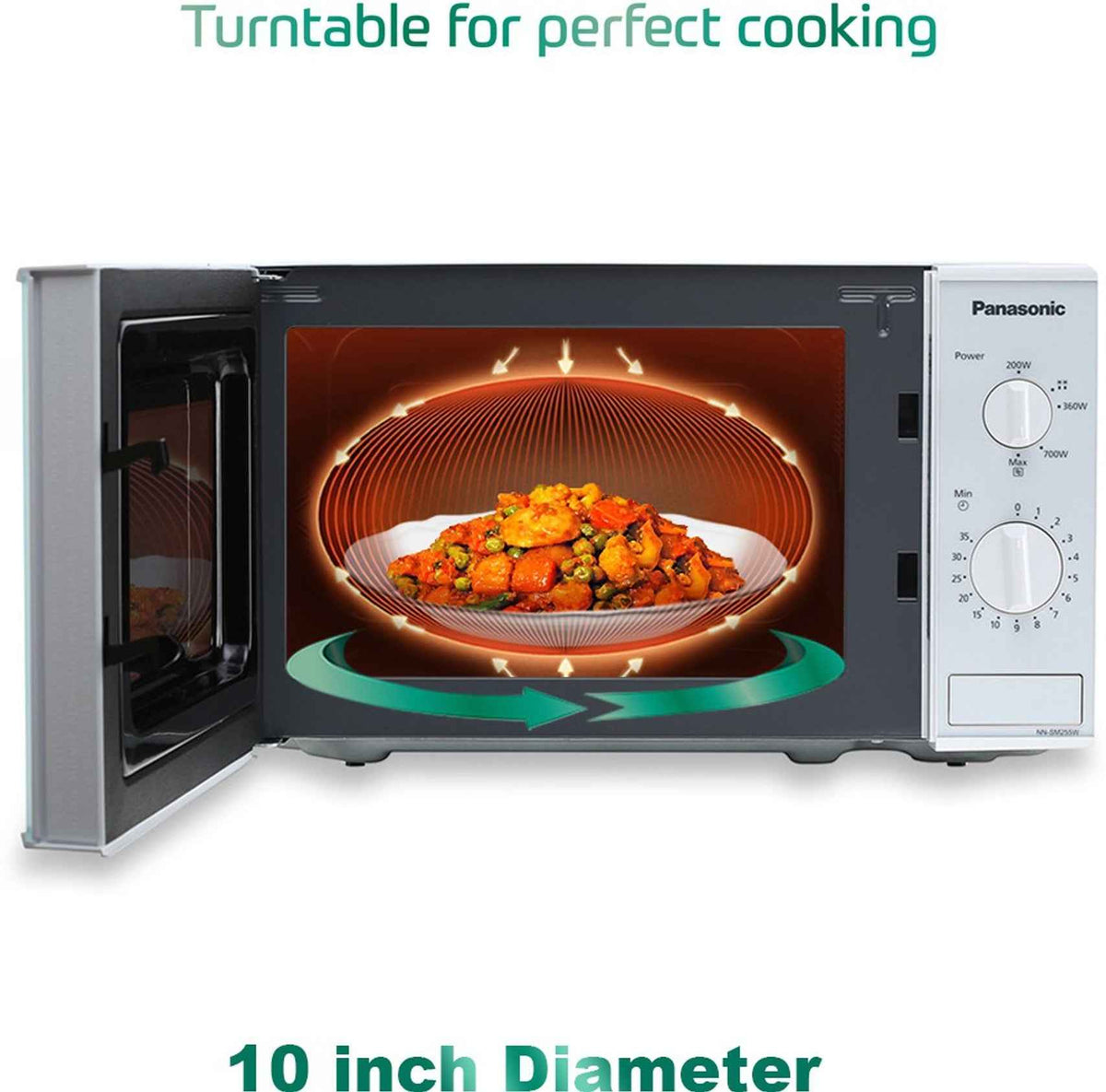Panasonic 20L Solo Microwave Oven(NN-SM255WFDG,White)