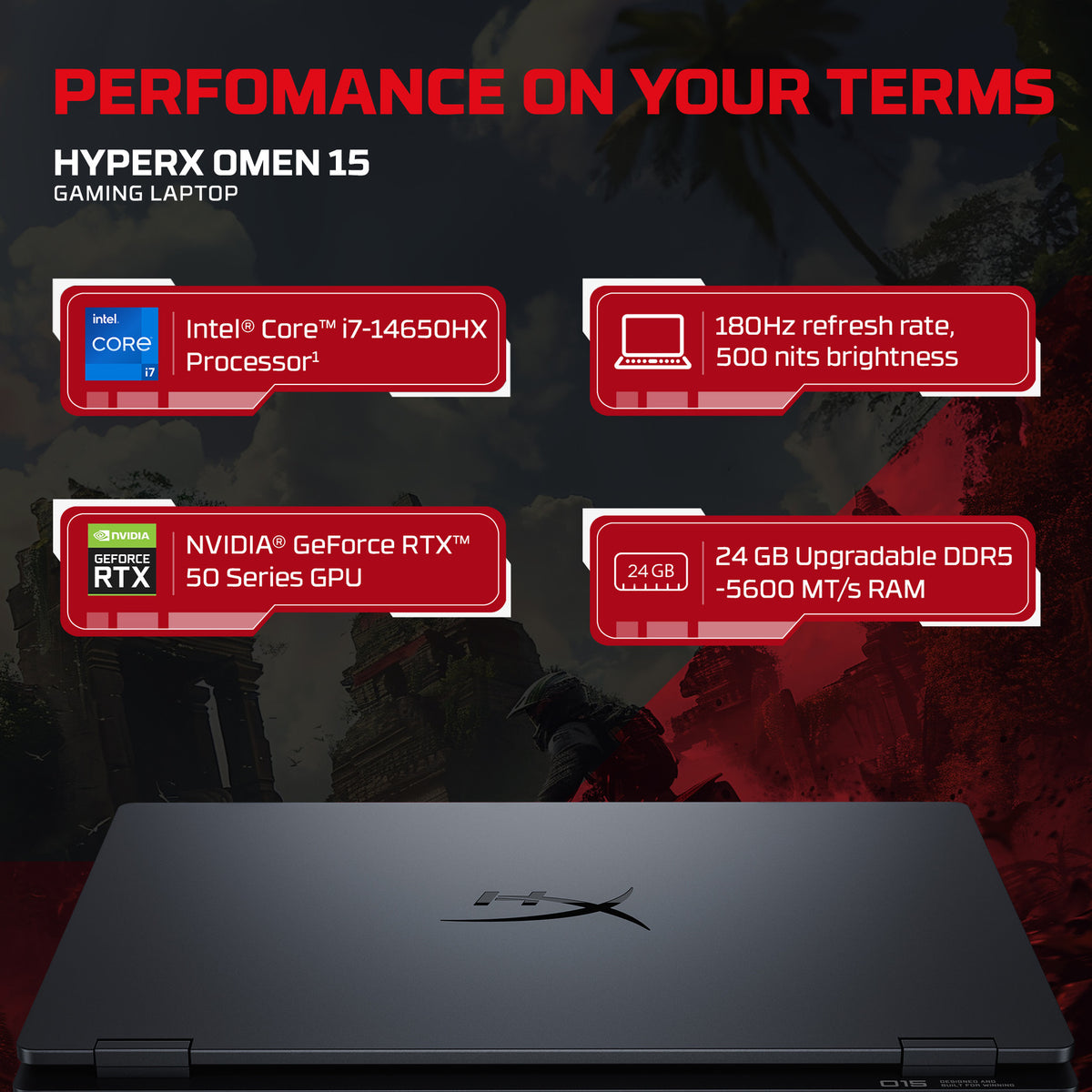 HP HYPERX Omen 15-ga0028TX i7-14650HX 24GB 1TB RTX 5050 - Oxygen The Digital Expert