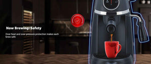 Morphy Richards Europa Xpresso 4 Cups Coffee Maker (Matte Black)
