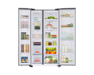 Samsung 643 L Frost Free Side by Side 2 Star Convertible Refrigerator (Refined Inox, RS76CG80X0S9HL/2024)
