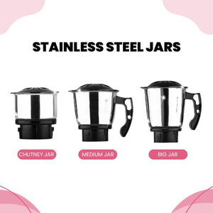 Greenchef 600 Watts 3 Jar Mixer Grinder