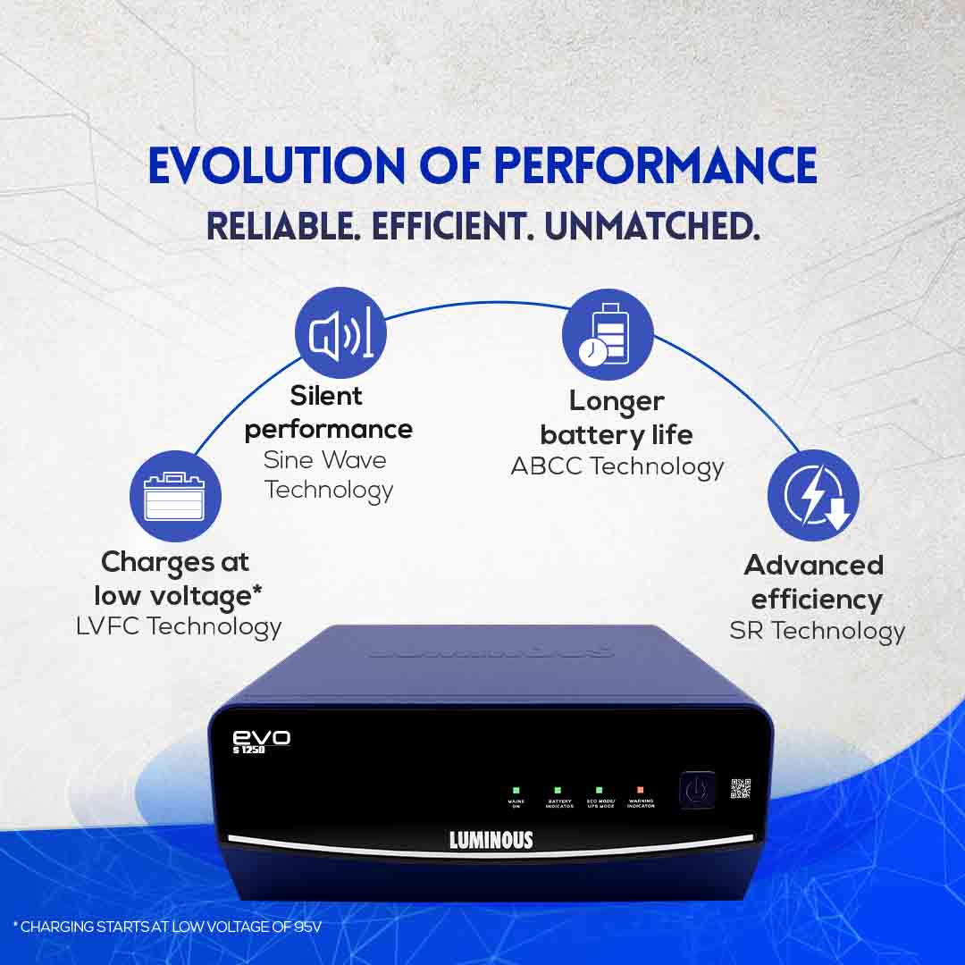 Luminous Evo S 1250 1100VA Inverter - Oxygen The Digital Expert