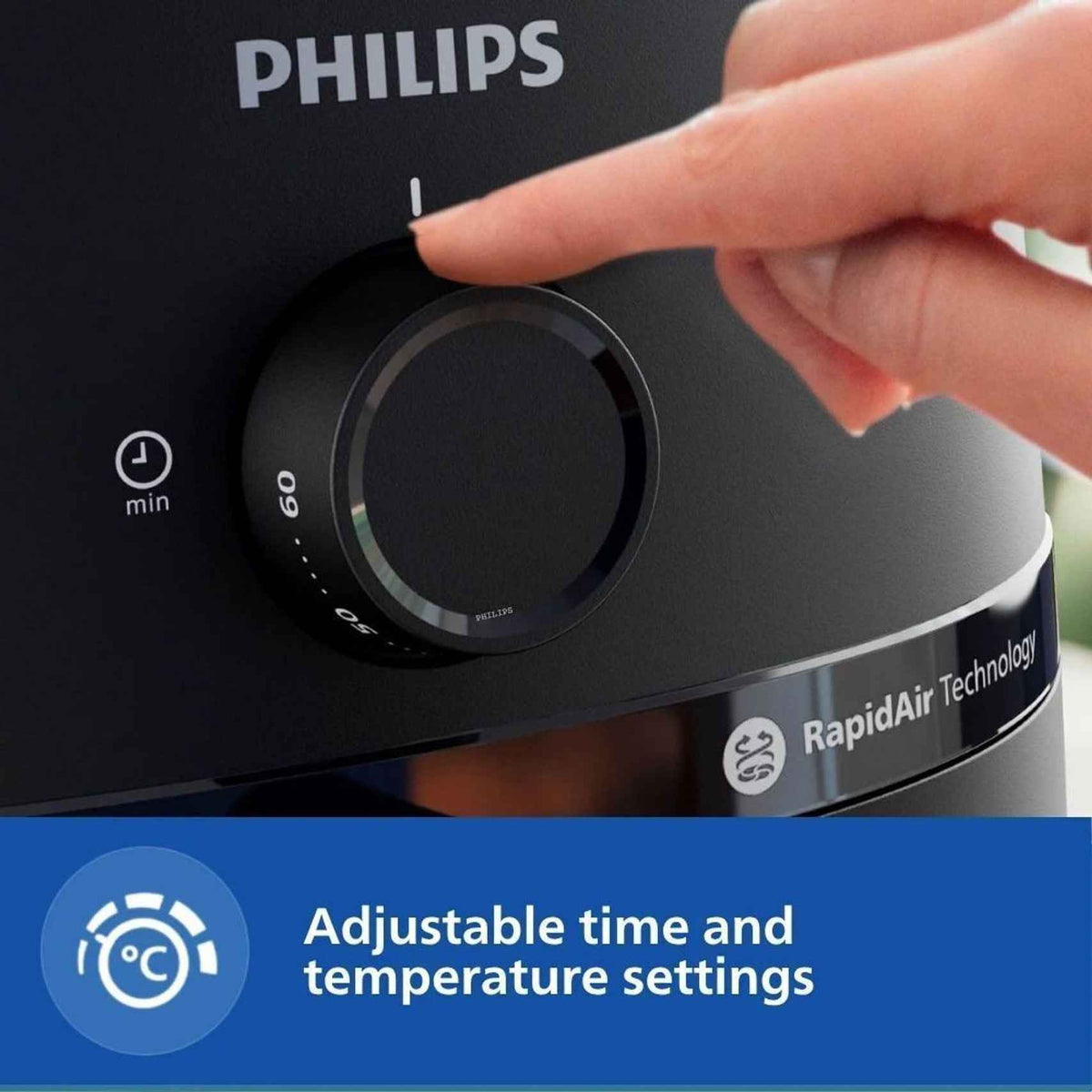 PHILIPS NA120/00 with uses up to 90% less fat, 1500W, with Rapid Air Technology Air Fryer (4.2 L)