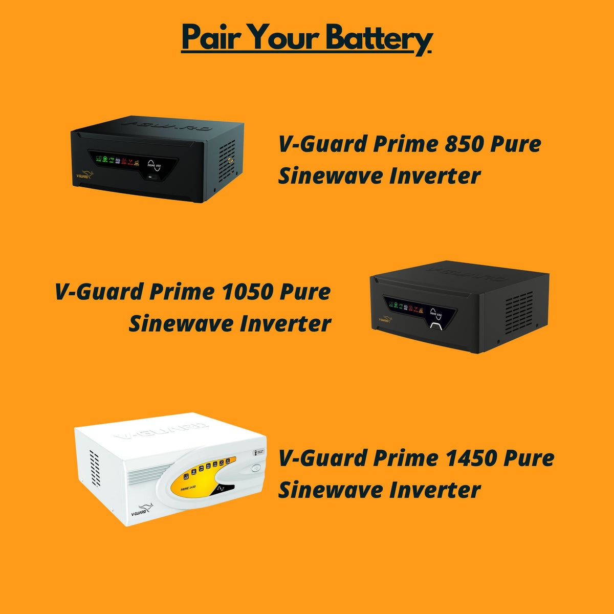 V-Guard VJ145 135Ah Tubular Inverter Battery - Oxygen The Digital Expert