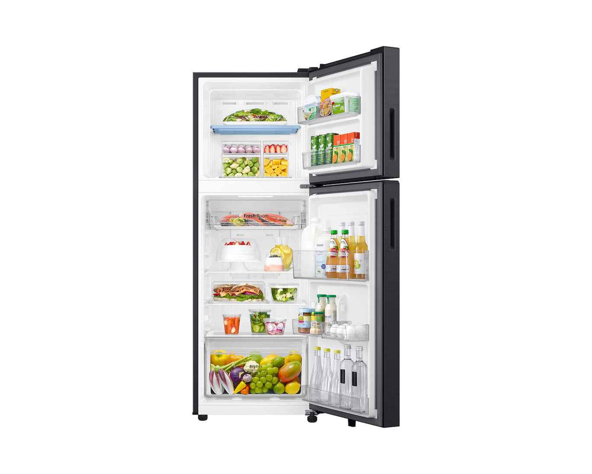 Samsung 236 L Frost Free Double Door Top Mount 2 Star Refrigerator (Black Caviar Matte, RT80H28U2FHL)