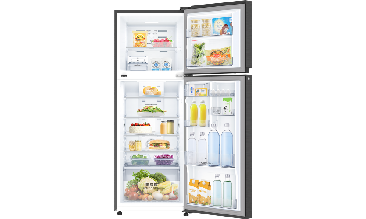 IFBFF-315BIKSTM 265 L 2 Star Double Door Frost Free Refrigerator Metal Black