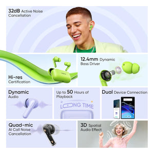realme Buds T200 ANC - Grey