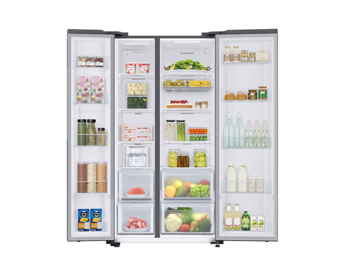 Samsung 653 L Frost Free Side by Side 3 Star Refrigerator (EZ Clean Steel, RS76CG8113SL)