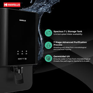 HAVELLS:WATER PURIFIER:AQUAS PRO ALKALINE 3X WITH JUMBO PF