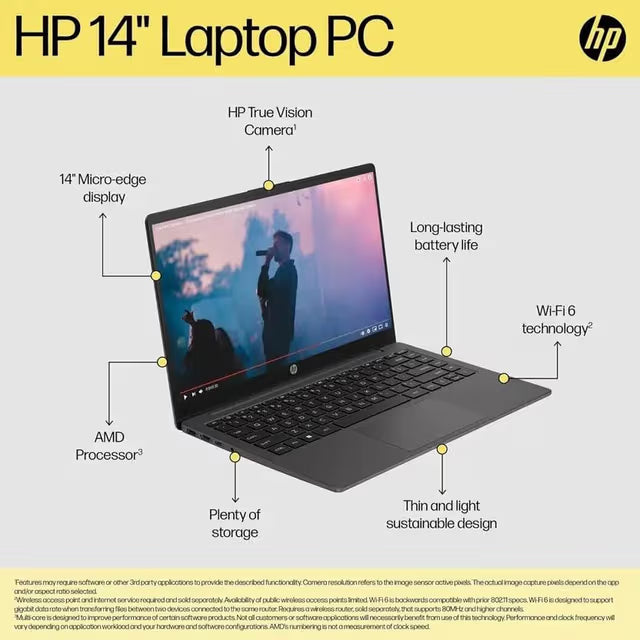 HP:LAPTOPS: OMNIBOOK 3 14-HY0082AU RYZEN 5 7520U | 8GB | 512GB SSD | 14" 2K IPS | WIN 11 | MSO | SILVER