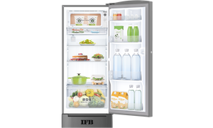 IFB 187 Litres 3 Star Direct Cool Refrigerator with Fast Ice, Anti Bacterial Gasket (IFBDC-213CIBSD, Grey Hairline)
