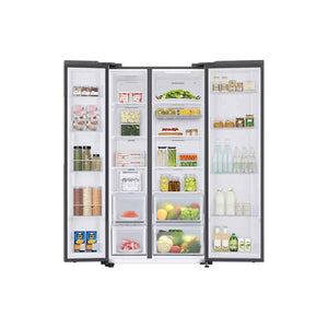 Samsung 653 L Frost Free Side by Side 3 Star Convertible Refrigerator (Glam Deep Charcoal Black, RS76CB81A333HL)