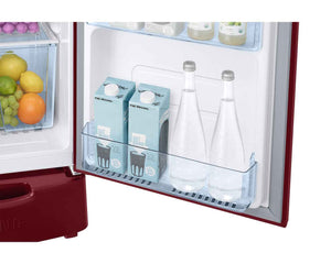 Samsung 183 L, 3 Star, Digital Inverter, Direct-Cool Single Door Refrigerator (RR20H2823RZ/NL, Midnight Blossom Red, Base Stand Drawer, Single Touch Defrost, 2026 Model)