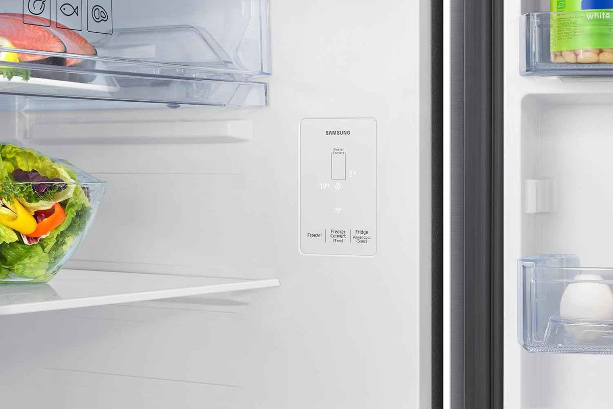 Samsung 350 L, 2 Star, Convertible 5-in-1, Digital Inverter, Frost Free Double Door, WiFi Bespoke AI Refrigerator (RT38HG5A42S8HL, Silver, Light DOI Metal, 2026 Model)