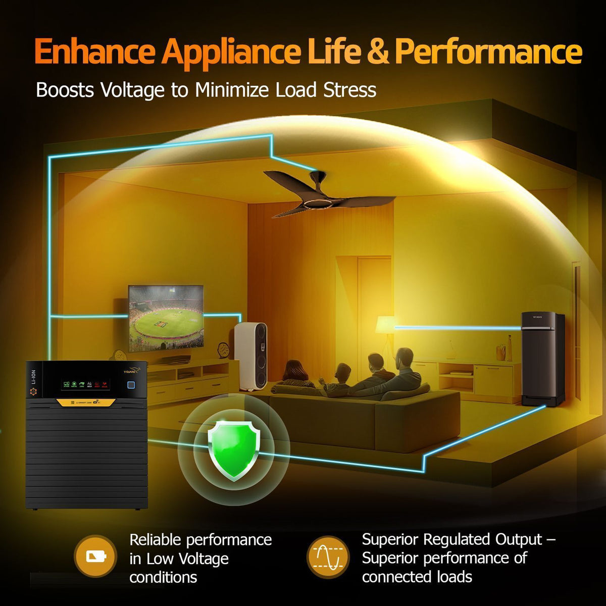 V-Guard Li Smart 1300 Lithium Inverter
