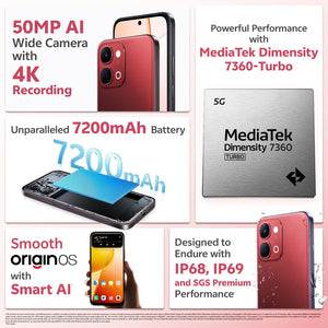 vivo Y51 Pro 5G (Crimson Red, 256 GB) (8 GB RAM) - Oxygen The Digital Expert