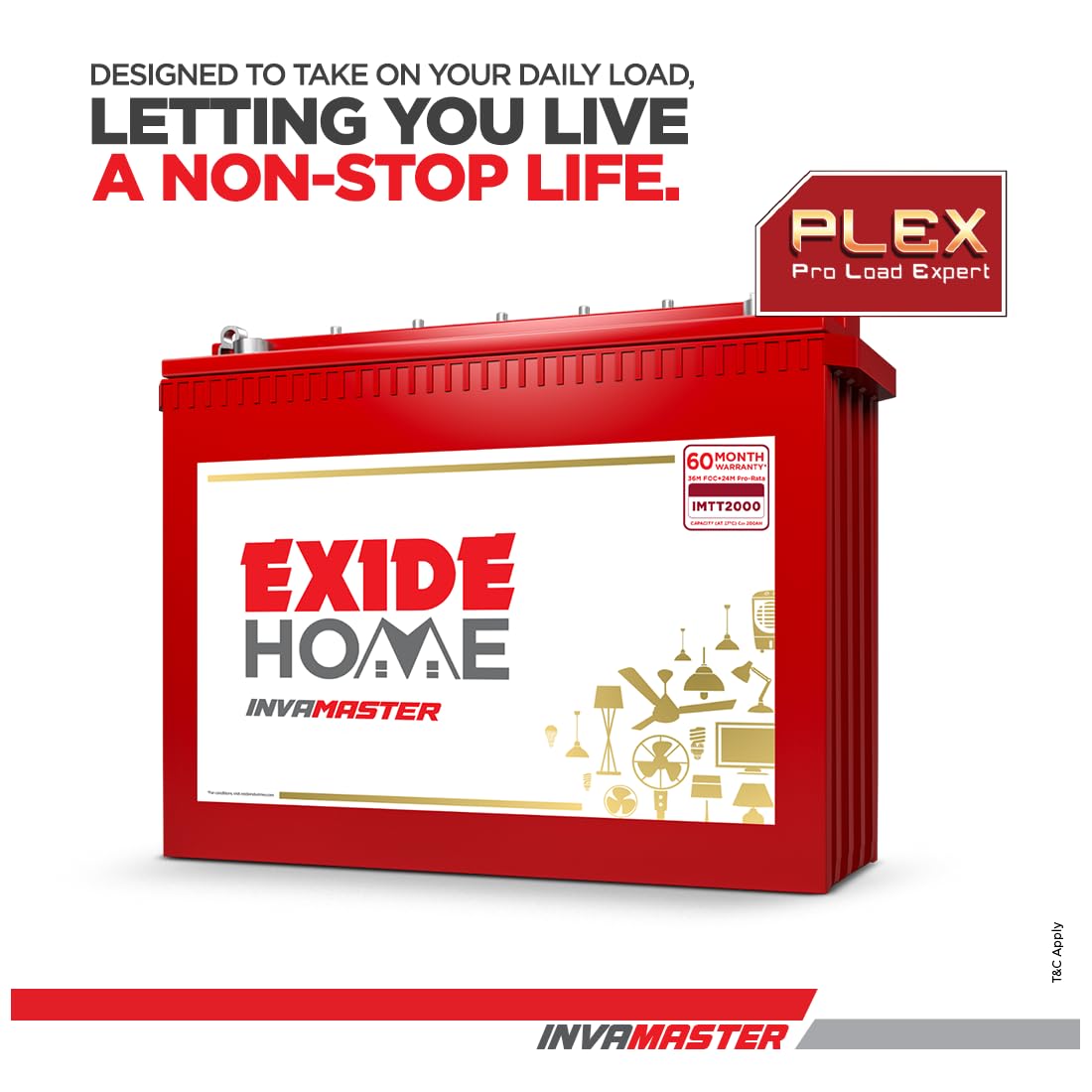 Exide IMTT2000 200Ah Tall Tubular Inverter Battery - Oxygen The Digital Expert