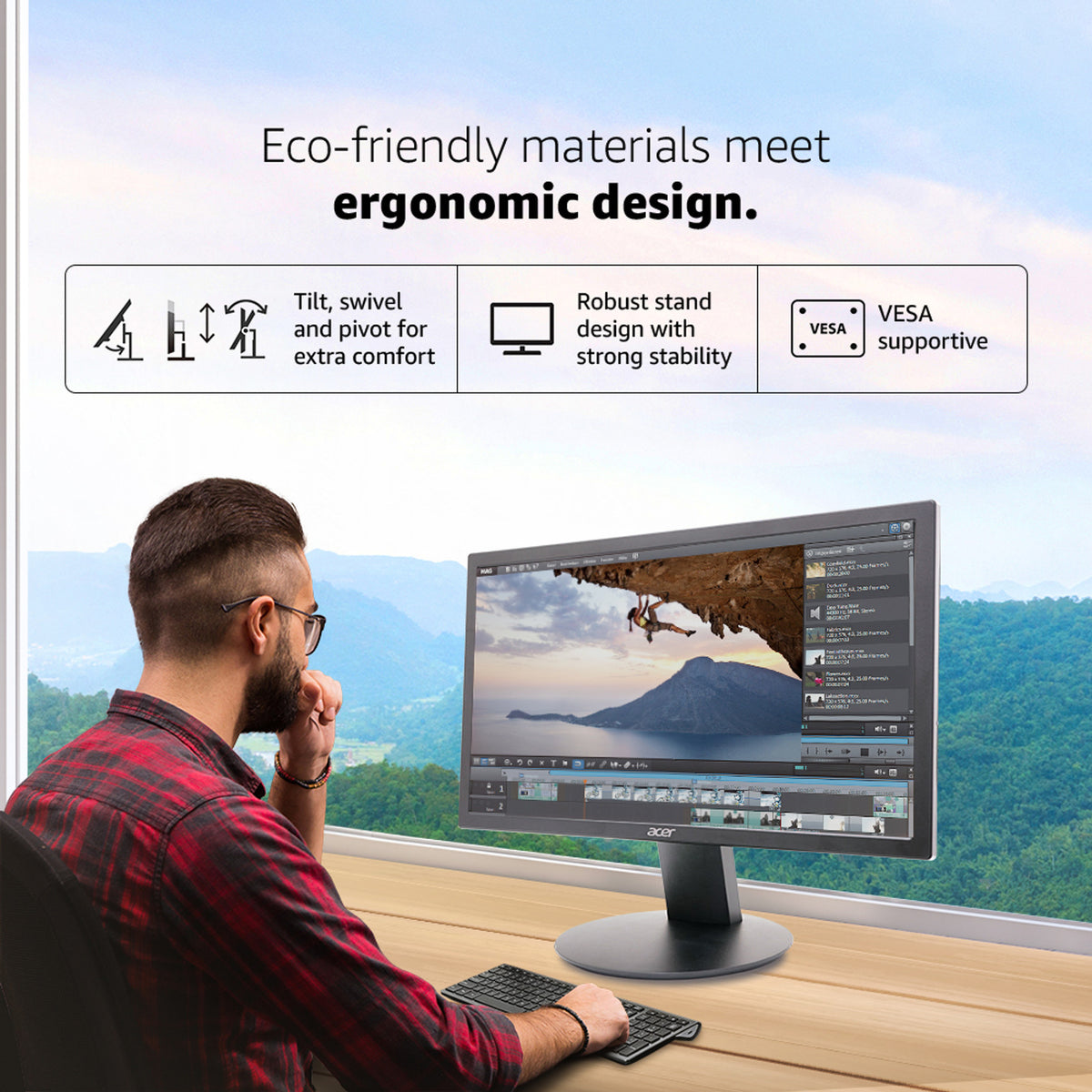Acer UM.IE0SI.001 K202Q 20"VGA HD+ TN Monitor 75Hz - Oxygen The Digital Expert