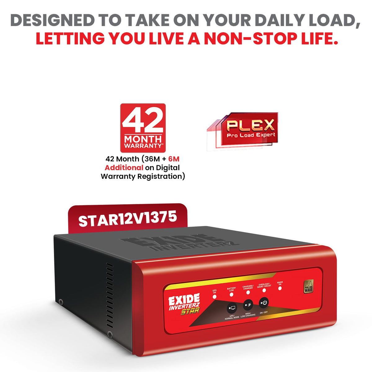Exide Star 1375VA Pure Sine Wave Inverter - Oxygen The Digital Expert