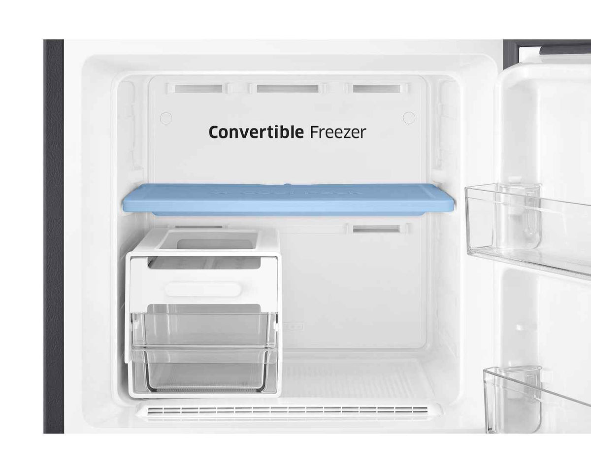 Samsung 236 L Frost Free Double Door Top Mount 2 Star Refrigerator (Black Caviar Matte, RT80H28U2FHL)