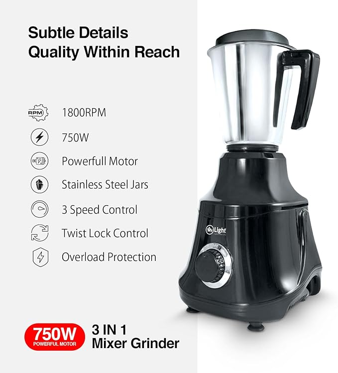 MR.LIGHT:MIXER GRINDER:3 IN 1 MIXER GRINDER MR.0575