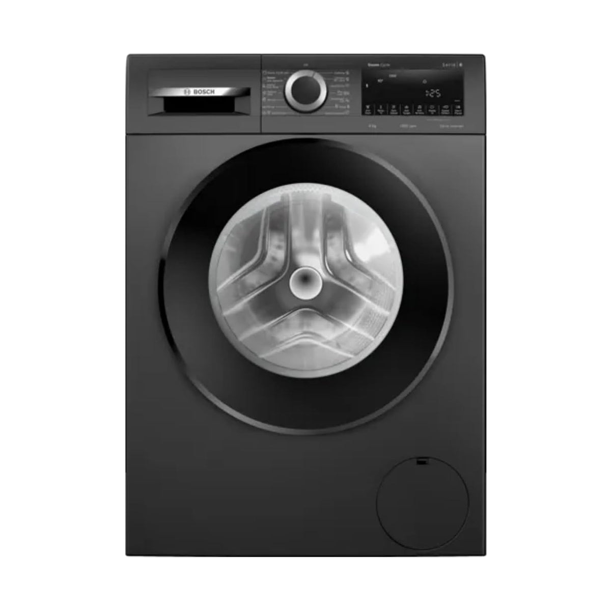 BOSCH:WASHING MACHINE:WGA1320TIN 8.0 KG BLACK GREY
