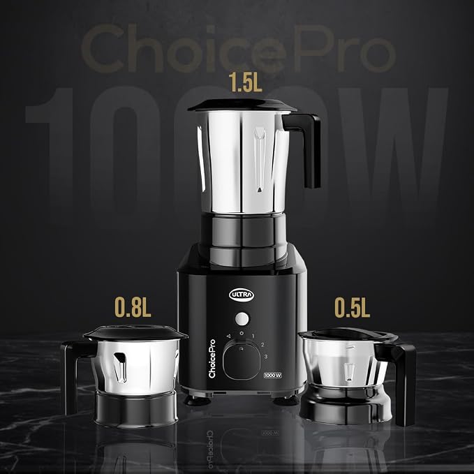 ELGI ULTRA:MIXER GRINDER:CHOICE PRO (BLACK) 1000W