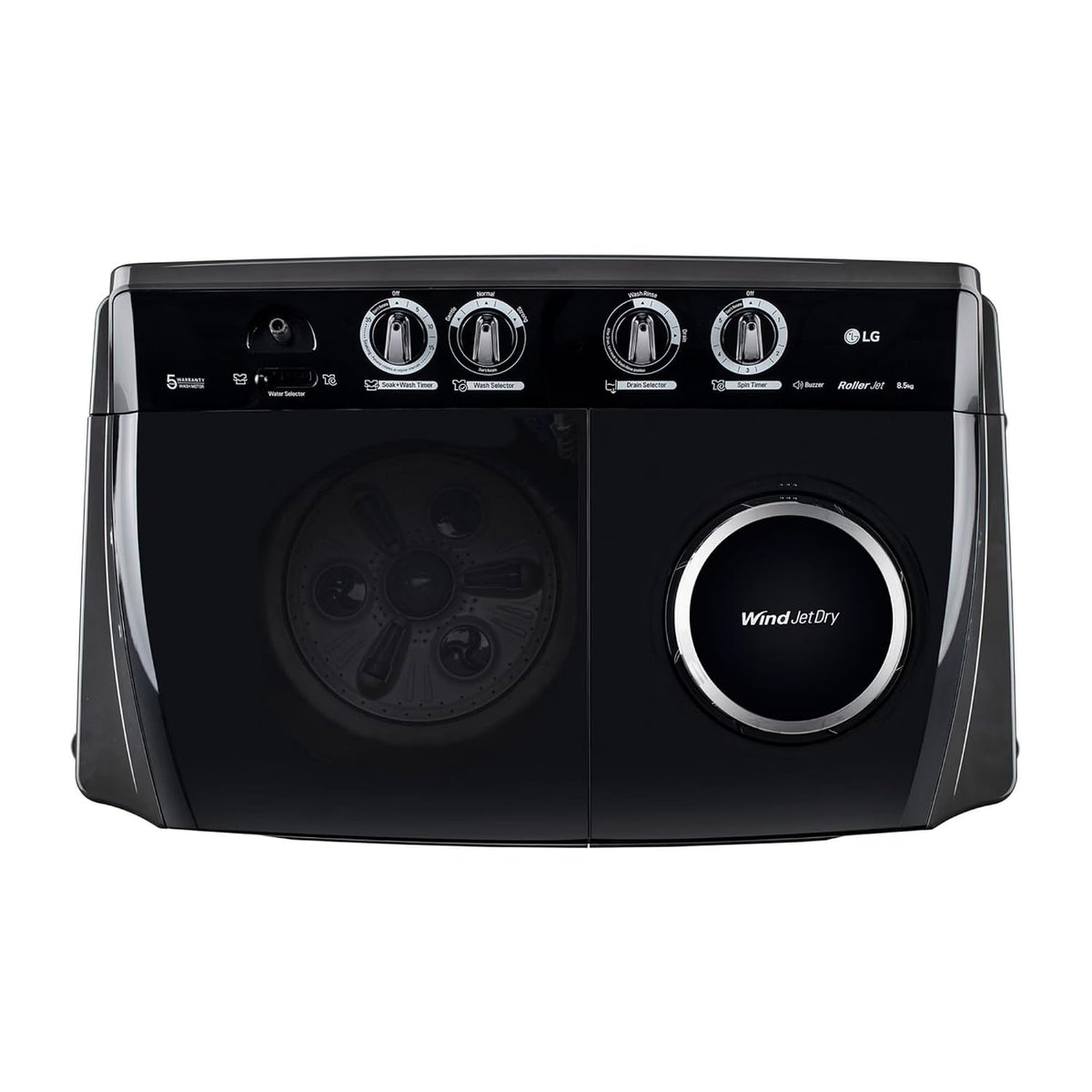 LG:WASHING MACHINE:P8535SLMZ.ABLQEIL 8.5 KG FULL PREMIUM BLACK