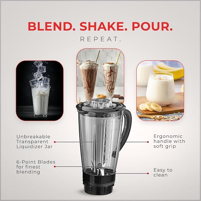 SUJATA:MIXER GRINDER:SUPERMIX BLACK