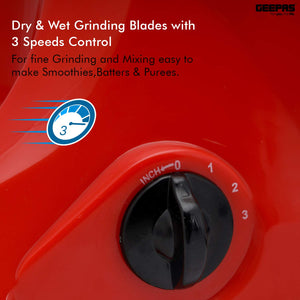 GEEPAS:MIXER GRINDER:750 W 3JAR MIXER GRINDER- GSB44130ID