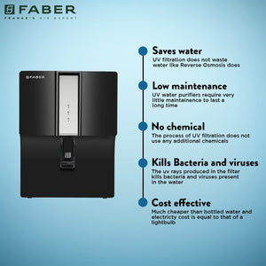 FABER:WATER PURIFIER:FWP XUV 8000 (UV+UF+ ALKALINE)