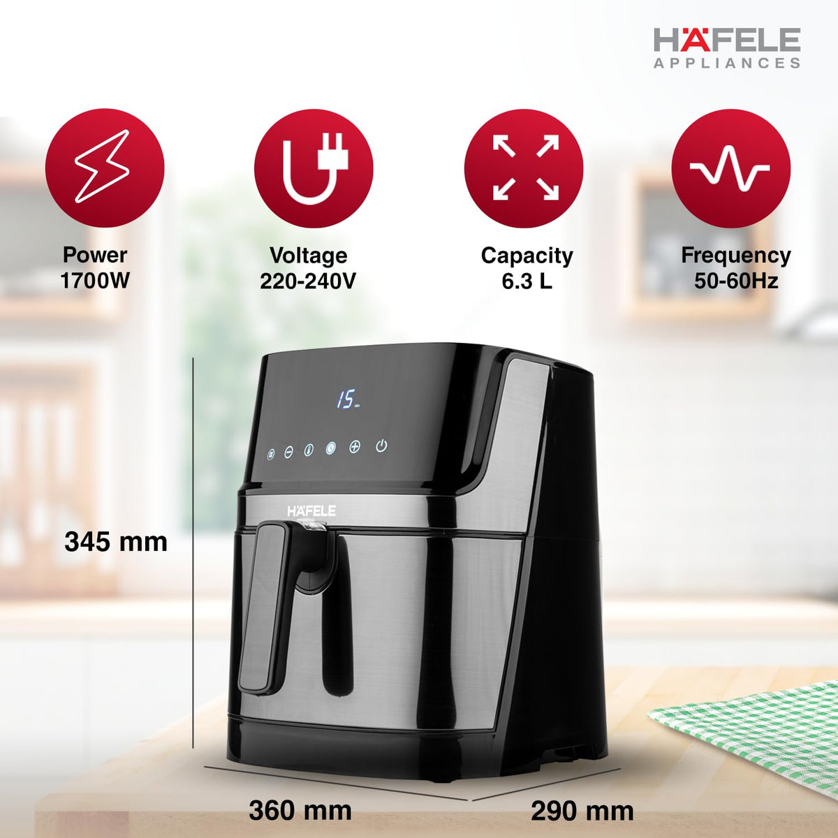 HAFELE:AIR FRYER:AIR FRYER 6.3L