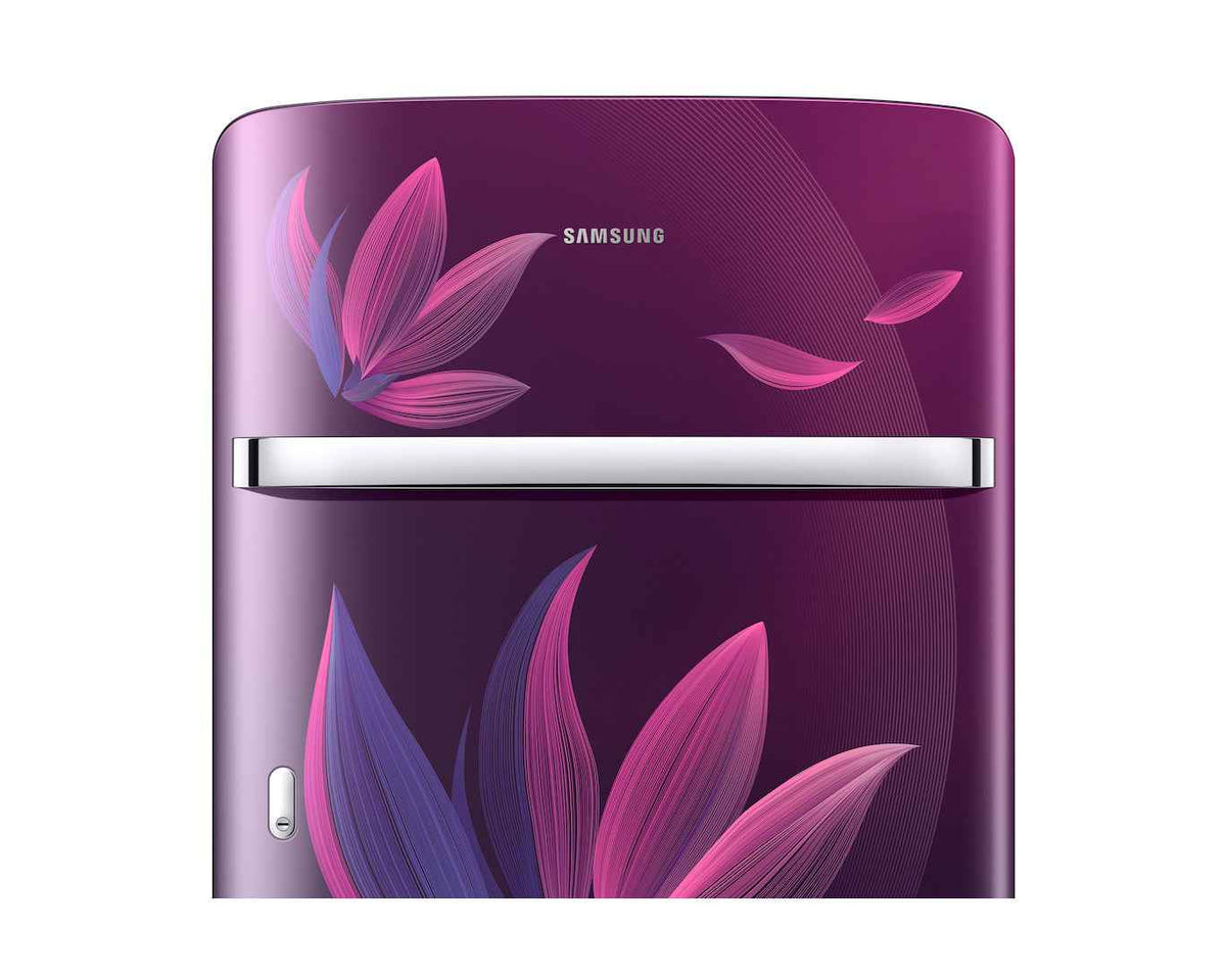 Samsung 189 L, 5 Star, Digital Inverter, Direct-Cool Single Door Refrigerator (RR21H2H259R/HL, Paradise Bloom Red, Base Stand Drawer, Single Touch Defrost, 2026 Model)
