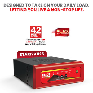 Exide Star 1125VA Pure Sine Wave Inverter - Oxygen The Digital Expert