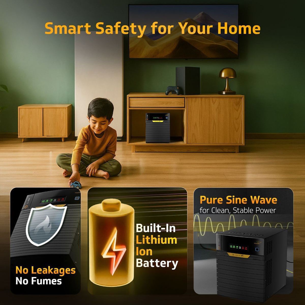 V-Guard Li Smart 1300 Lithium Inverter