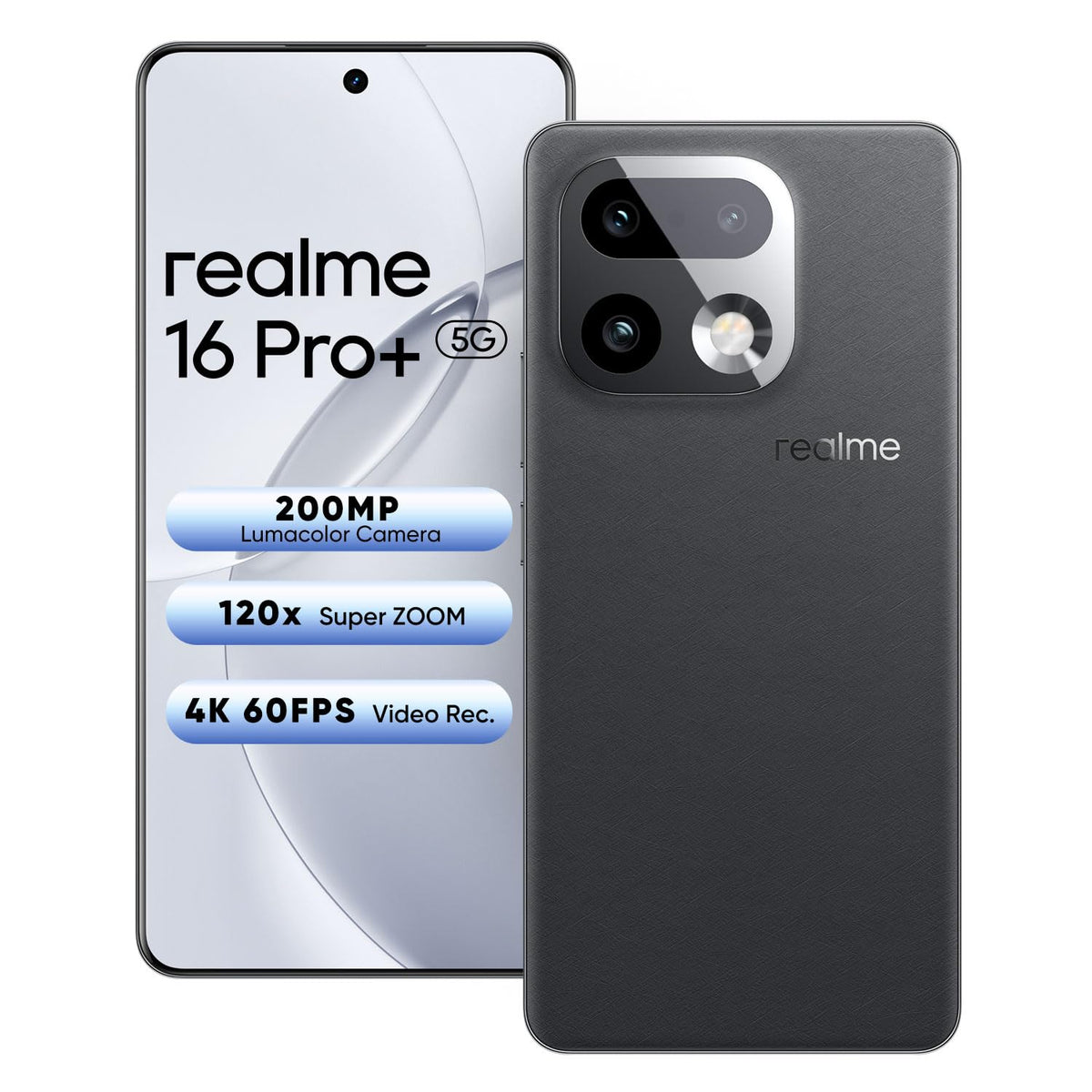 REAL ME:SMART PHONES:16 PRO+ 8/256GB 5G MASTER GREY (RMX5131) (NEW)