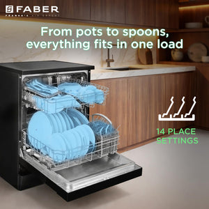 FABER:DISH WASHER:FFSD 6PR 14S BK DIGITAL
