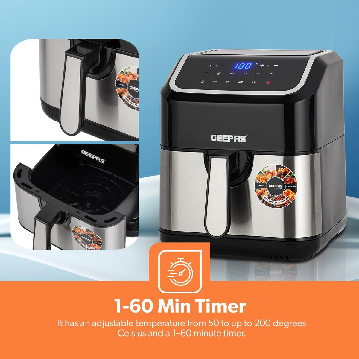 GEEPASS:AIR FRYER:5LTR DIGITAL GAF37560ID