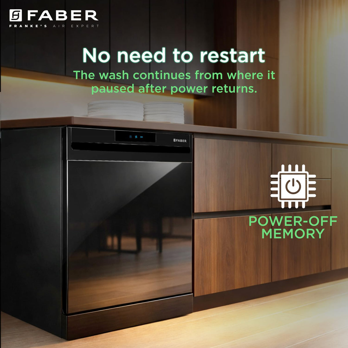FABER:DISH WASHER:FFSD 6PR 14S BK DIGITAL