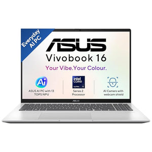 ASUS:LAPTOPS: VIVOBOOK 16 X1607CA-MB349WS ULTRA 5 225H | 16GB | 512GB SSD | 16" FHD+ | WIN 11 | MSO | QUIET BLUE