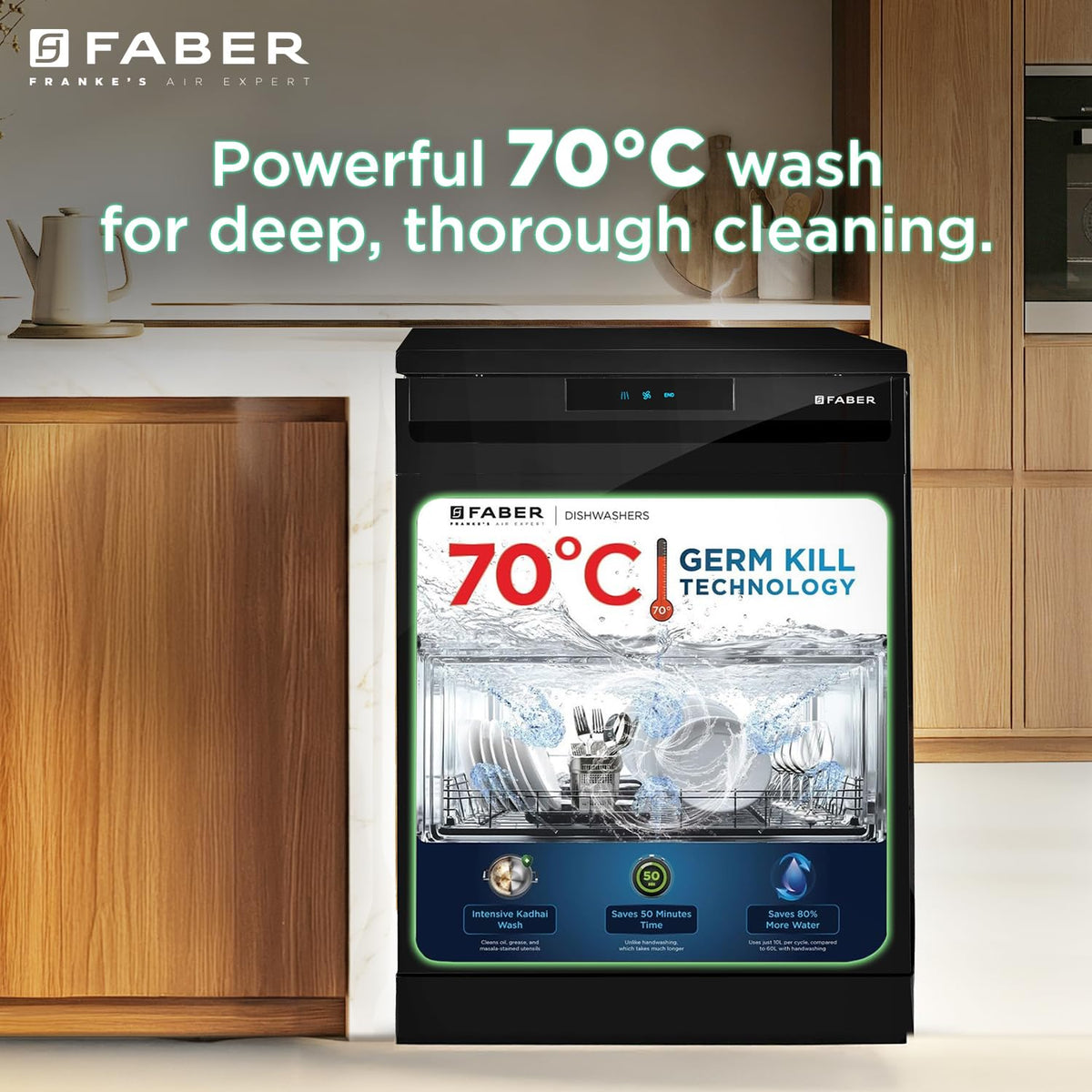 FABER:DISH WASHER:FFSD 6PR 14S BK DIGITAL