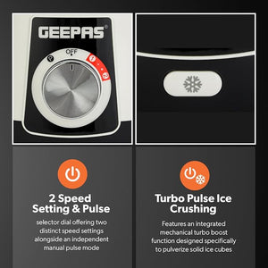 GEEPAS:BLENDER:GSB44126ID - 2 IN 1 BLENDER