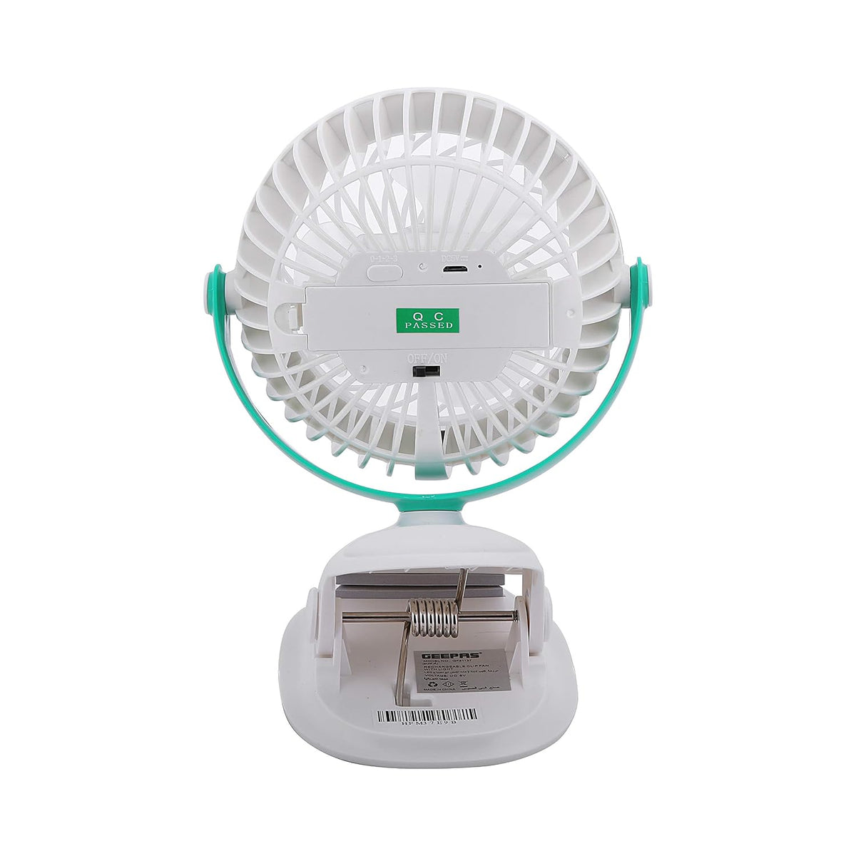 GEEPAS:RECHARGEBLE FAN:GF21240ID-  RECHARGABLE MINI FAN WITH LIGHT