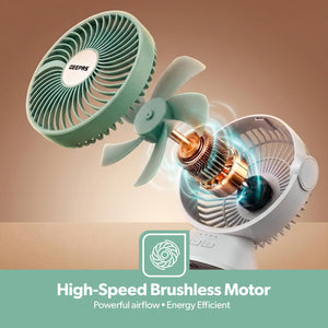 GEEPAS:RECHARGEBLE FAN:GF21242ID- RECHARGABLE MINI FAN WITH LIGHT