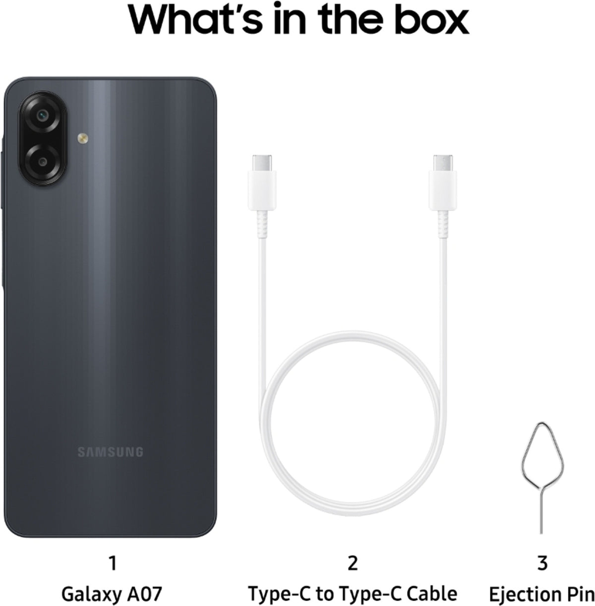 Samsung Galaxy A07 LTE (Black, 64 GB) (4 GB RAM)