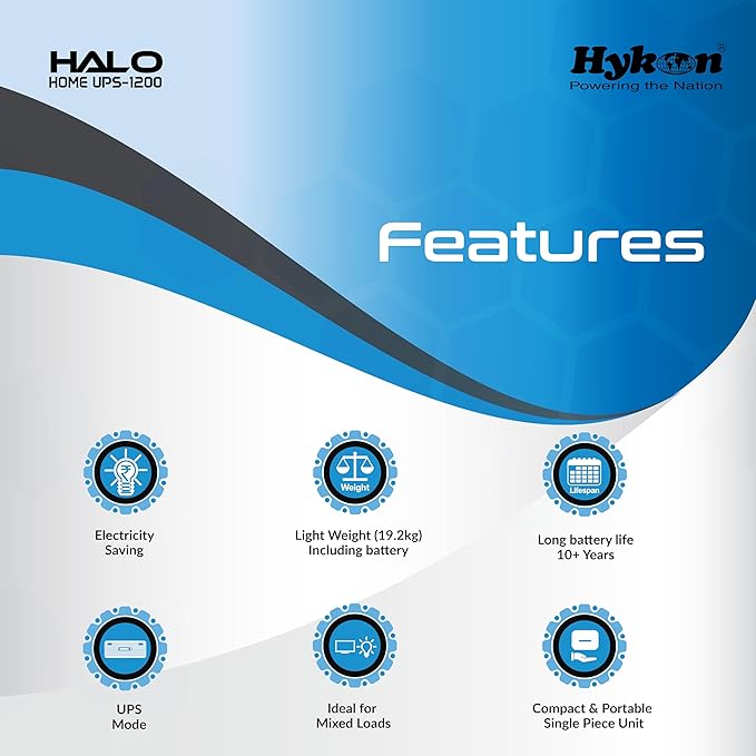 Hykon Halo 1200VA Lithium Inverter - Oxygen The Digital Expert